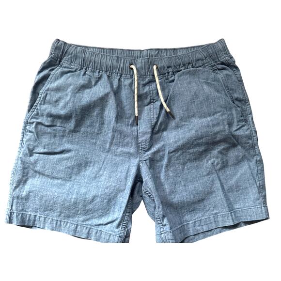 Faherty Essential Chambray Shorts | Mens XL, Sherwood Creek Indigo Blue $108 NWT - Picture 4 of 7